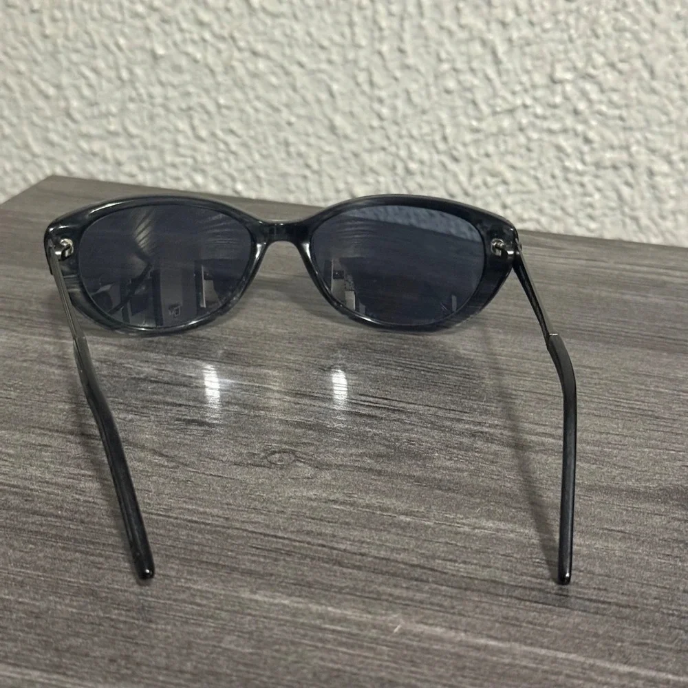 Runway Sunwear RS641 54-17-135 Blue Glasses Tinted Black Plastic Frame